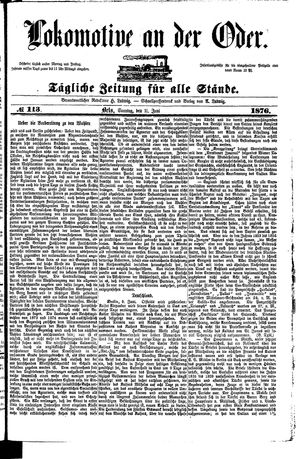 Lokomotive an der Oder vom 11.06.1876