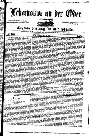 Lokomotive an der Oder on Jul 26, 1876