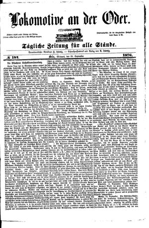 Lokomotive an der Oder on Sep 20, 1876