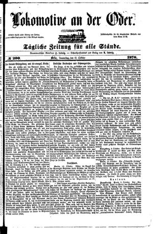 Lokomotive an der Oder on Oct 12, 1876