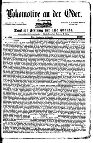 Lokomotive an der Oder vom 18.11.1876