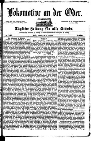 Lokomotive an der Oder vom 03.12.1876