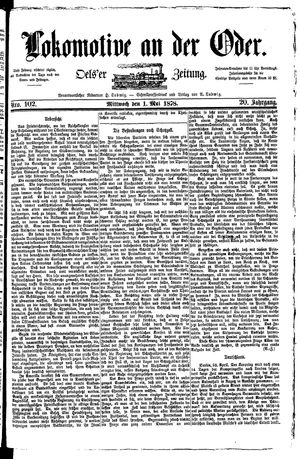 Lokomotive an der Oder vom 01.05.1878