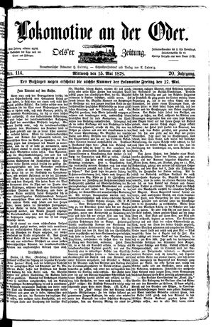 Lokomotive an der Oder vom 15.05.1878