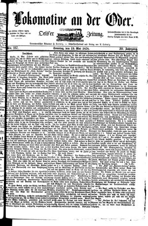 Lokomotive an der Oder on May 19, 1878