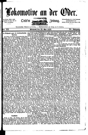 Lokomotive an der Oder vom 22.05.1878