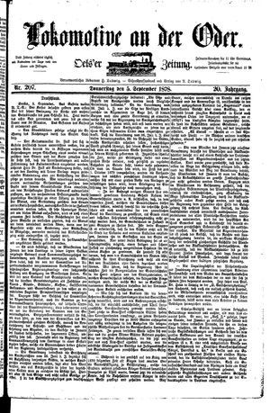Lokomotive an der Oder on Sep 5, 1878