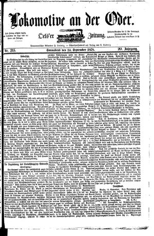 Lokomotive an der Oder vom 14.09.1878
