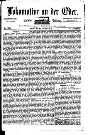 Lokomotive an der Oder on Oct 11, 1878