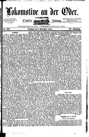 Lokomotive an der Oder on Nov 5, 1878