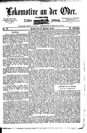 Lokomotive an der Oder on Feb 17, 1882