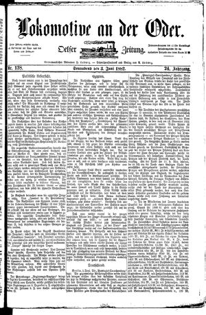 Lokomotive an der Oder vom 03.06.1882