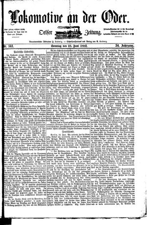 Lokomotive an der Oder vom 18.06.1882