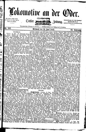 Lokomotive an der Oder on Jun 21, 1882