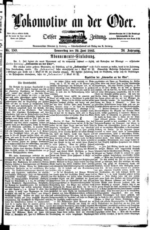 Lokomotive an der Oder vom 29.06.1882