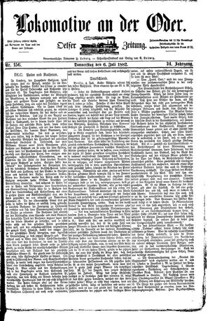 Lokomotive an der Oder on Jul 6, 1882