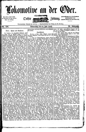 Lokomotive an der Oder on Jul 6, 1882