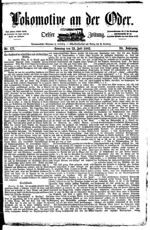 Lokomotive an der Oder on Jul 23, 1882