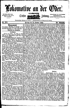 Lokomotive an der Oder vom 27.10.1882