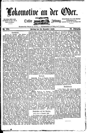 Lokomotive an der Oder vom 15.12.1882