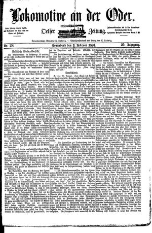 Lokomotive an der Oder on Feb 3, 1883