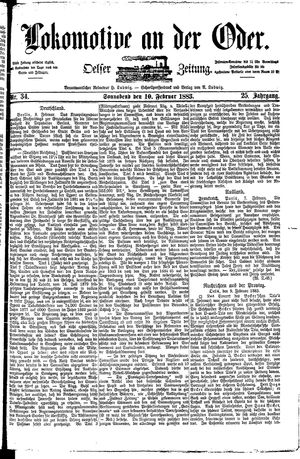 Lokomotive an der Oder vom 10.02.1883