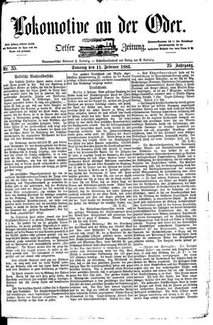 Lokomotive an der Oder vom 11.02.1883