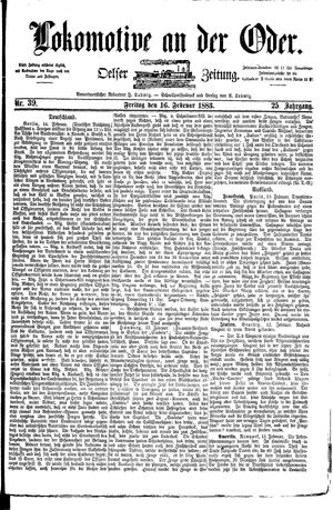 Lokomotive an der Oder on Feb 16, 1883