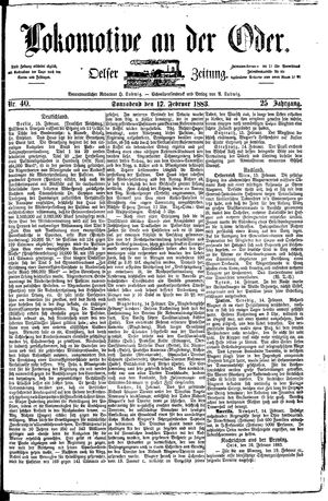 Lokomotive an der Oder vom 17.02.1883
