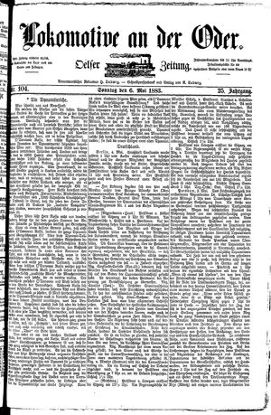 Lokomotive an der Oder vom 06.05.1883