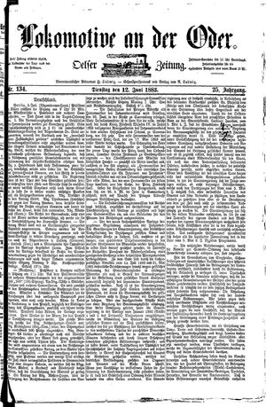 Lokomotive an der Oder vom 12.06.1883