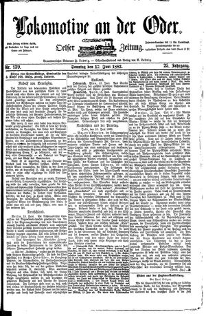 Lokomotive an der Oder vom 17.06.1883