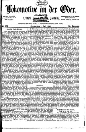 Lokomotive an der Oder on Jul 1, 1883