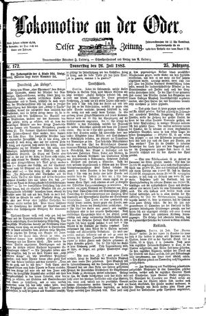 Lokomotive an der Oder vom 26.07.1883