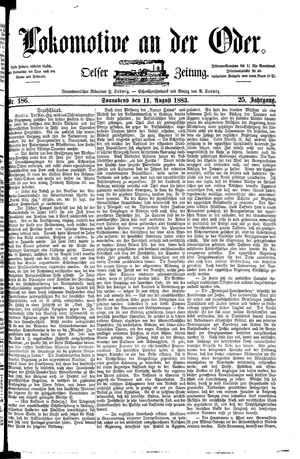 Lokomotive an der Oder vom 11.08.1883