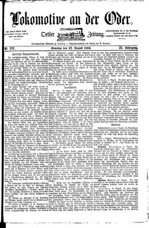 Lokomotive an der Oder vom 12.08.1883