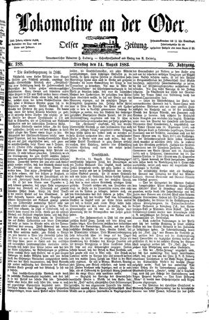 Lokomotive an der Oder vom 14.08.1883