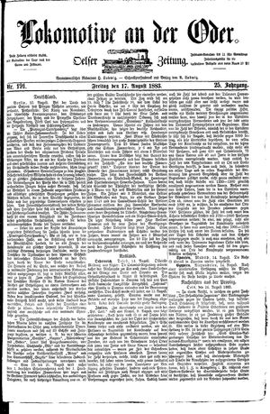 Lokomotive an der Oder vom 17.08.1883