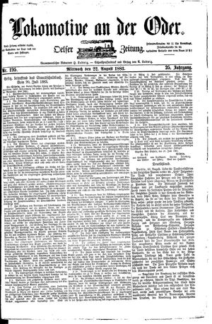 Lokomotive an der Oder vom 22.08.1883