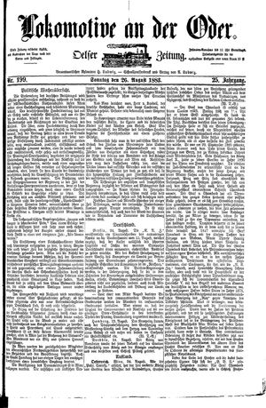 Lokomotive an der Oder vom 26.08.1883