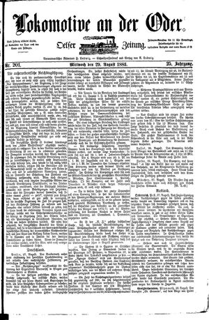 Lokomotive an der Oder vom 29.08.1883