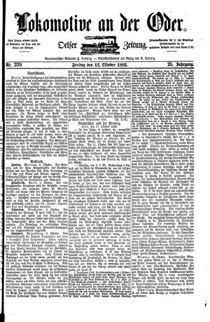 Lokomotive an der Oder vom 12.10.1883