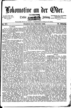 Lokomotive an der Oder on Nov 3, 1883