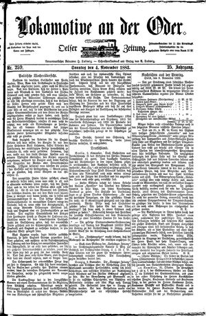 Lokomotive an der Oder on Nov 4, 1883
