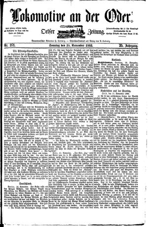 Lokomotive an der Oder vom 18.11.1883