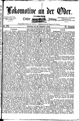 Lokomotive an der Oder vom 16.12.1883