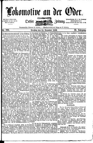 Lokomotive an der Oder vom 18.12.1883