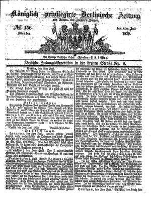 Königlich privilegirte Berlinische Zeitung von Staats- und gelehrten Sachen vom 08.07.1839