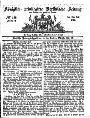 Königlich privilegirte Berlinische Zeitung von Staats- und gelehrten Sachen on Jul 10, 1839