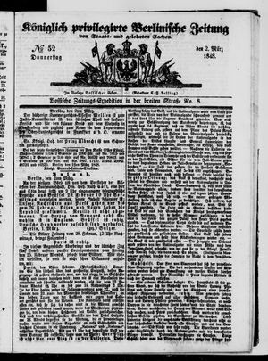 Königlich privilegirte Berlinische Zeitung von Staats- und gelehrten Sachen vom 02.03.1848